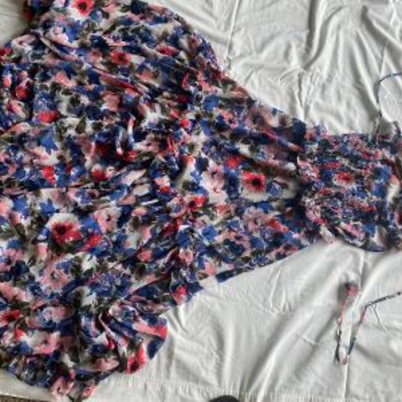 MISA of Los Angeles Dahllin Dress Tie Dye Floral - Picture 4 of 5